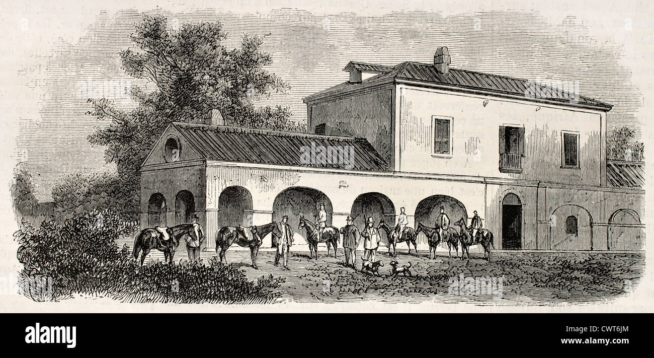 Ferdinand's IV Bourbon hunting lodge in Licola Stock Photo