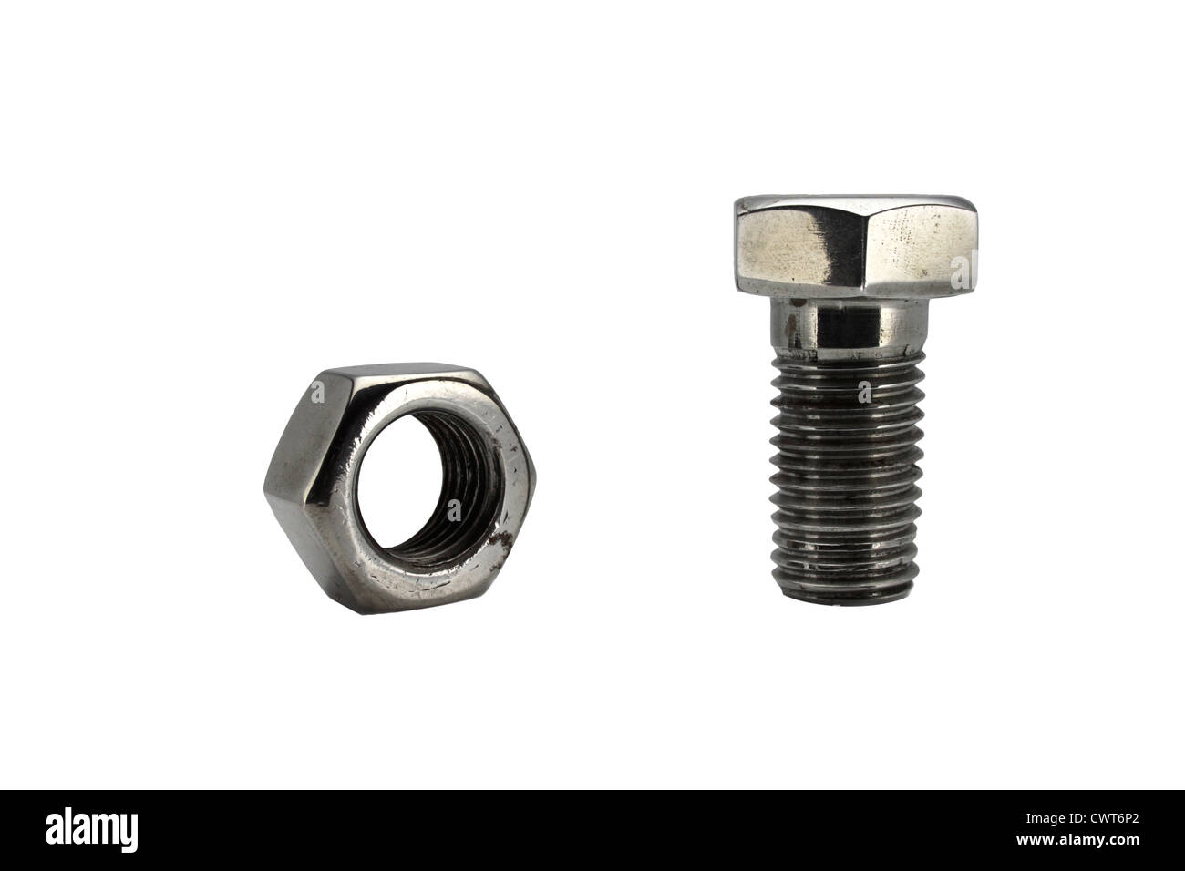 screw-bolt and nut Stock Photo