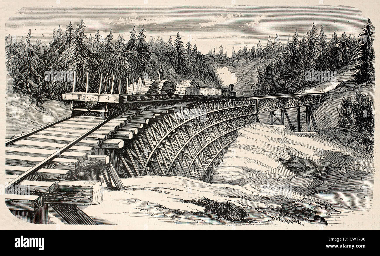 Trestle viaduct Stock Photo