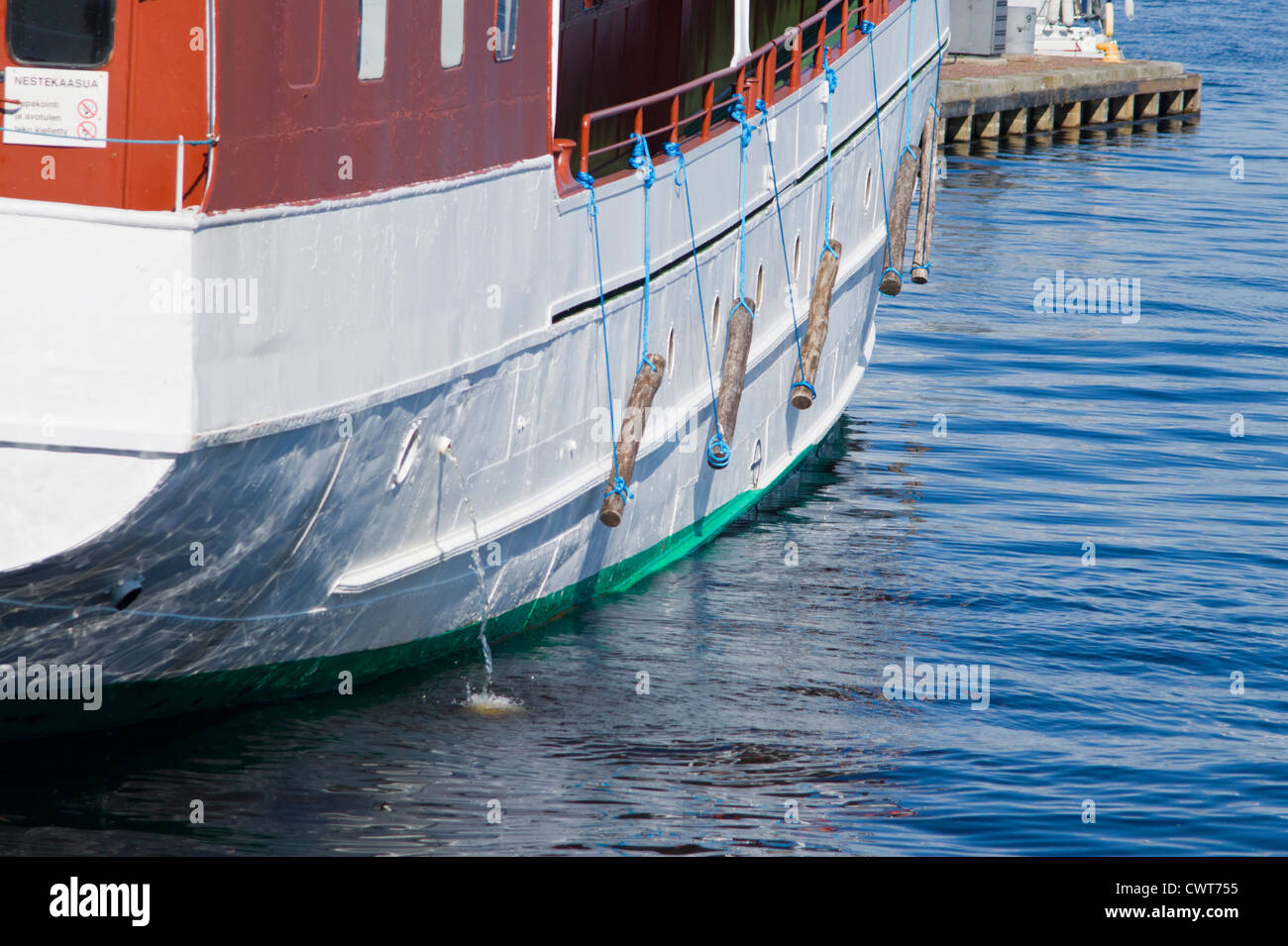 Water outlet from boat Stock Photo Alamy