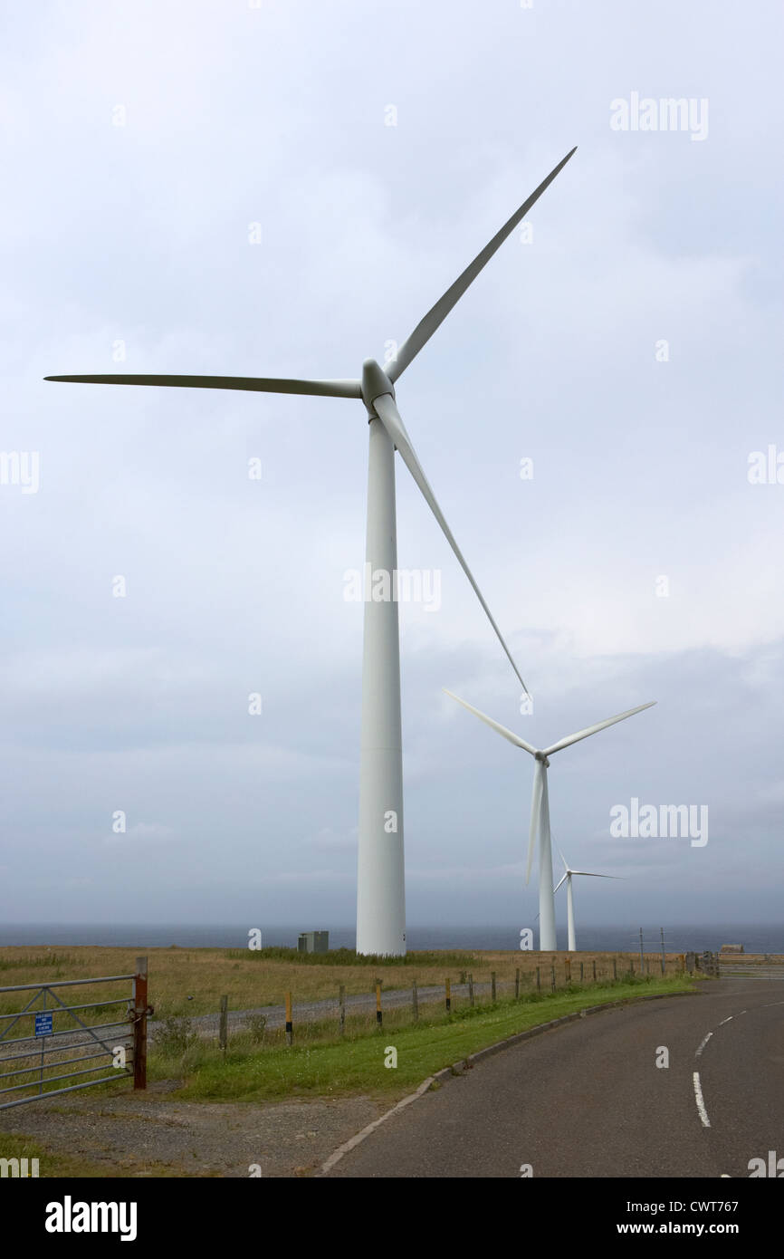 forss wind turbines windfarm caithness northern scotland uk Stock Photo