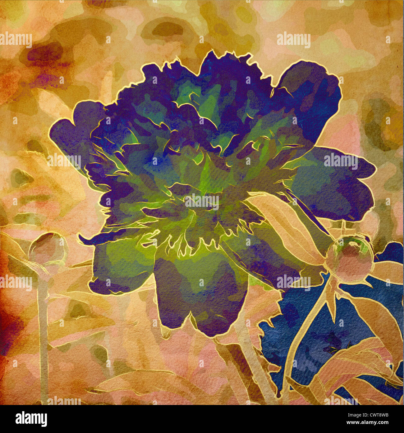 Art grunge floral vintage background Stock Photo Alamy