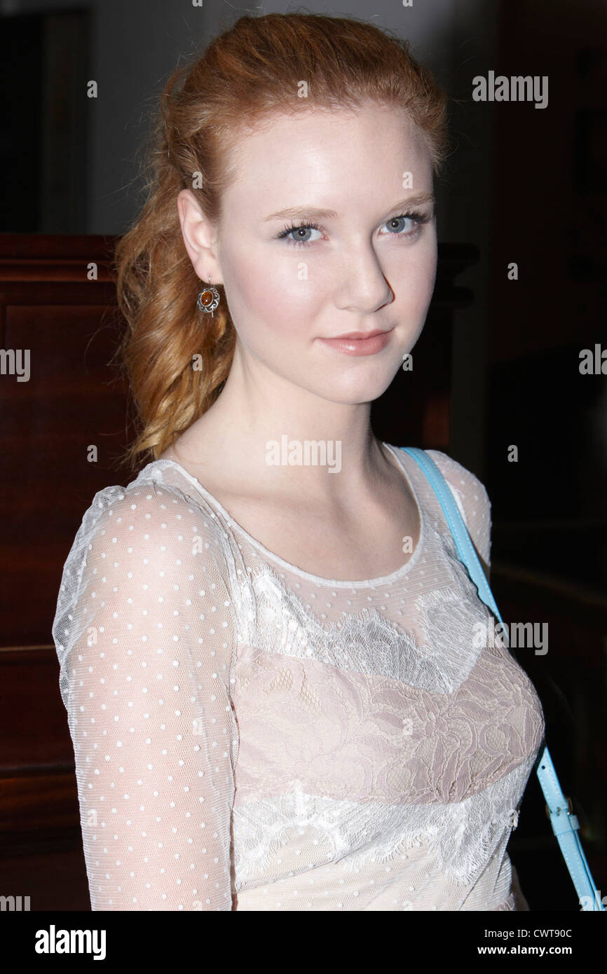 VENICE - SEPTEMBER 3: Madisen Beaty during the 69th Venice Film Festival on September 3, 2012 in Venice. Stock Photo