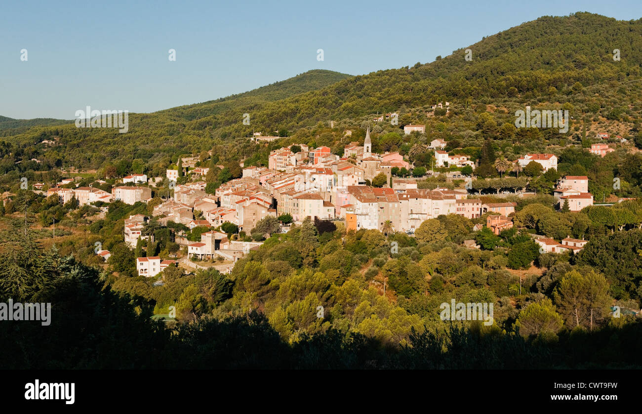 A view of the picturesque French village of Callas a commune in the Var Department in the Provence-Alpes-Cote d'Azur in France Stock Photo