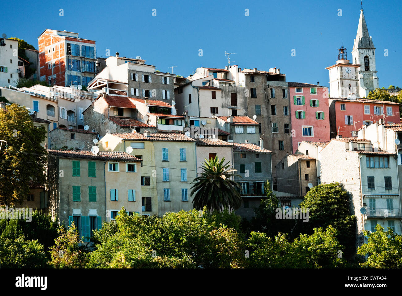 A view of the picturesque French village of Callas a commune in the Var Department in the Provence-Alpes-Cote d'Azur in France Stock Photo