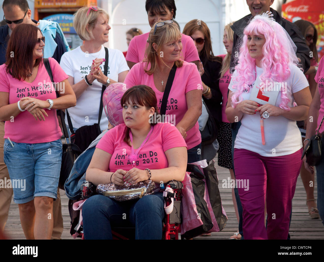 A hen party in Brighton on a summer weekend Stock Photo Alamy