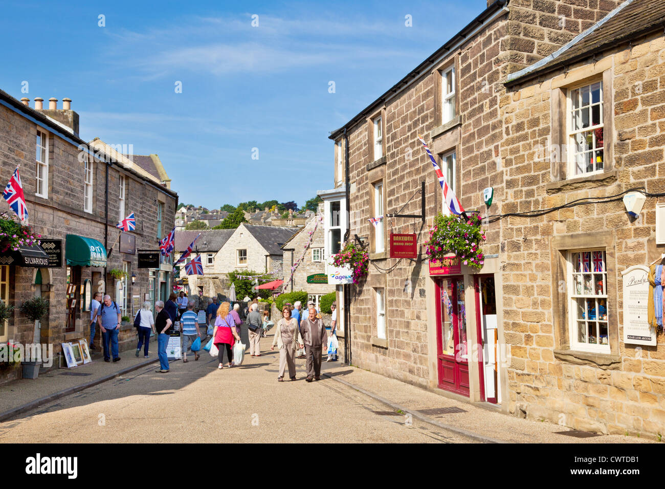 Bakewell town centre shopping street Derbyshire Peak district national