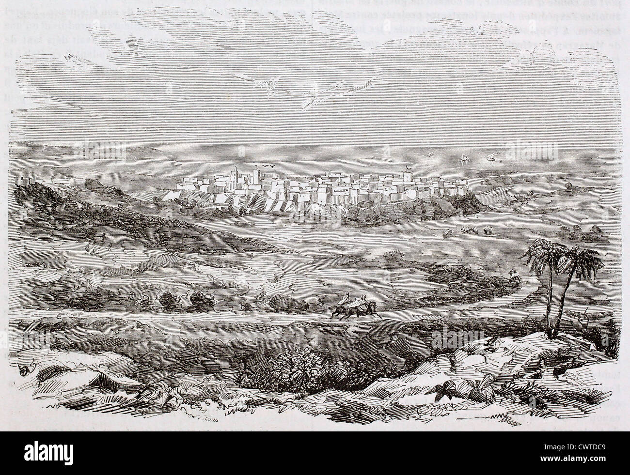 Mostaganem old view, Algeria Stock Photo