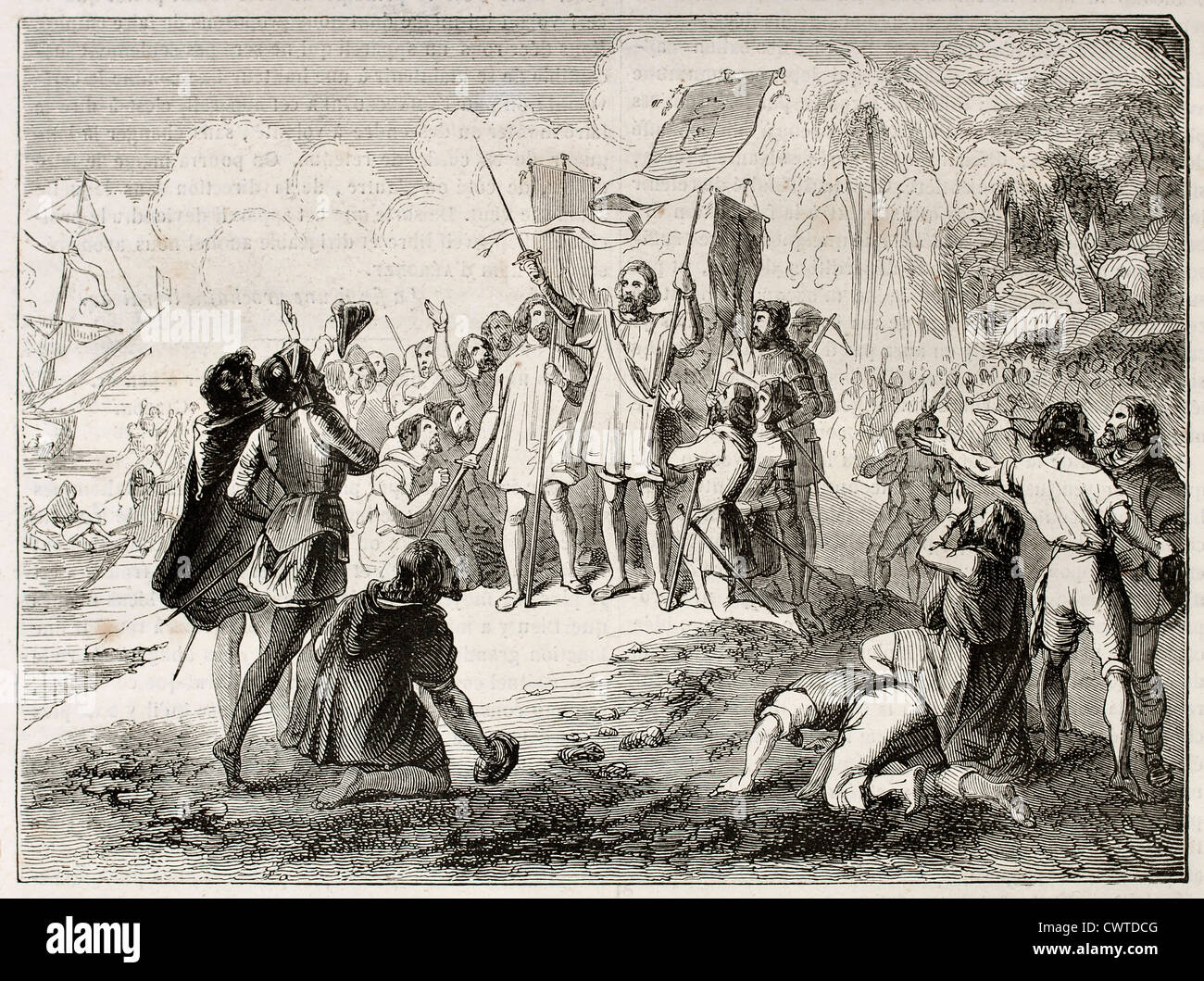 Christopher Columbus Landing America High Resolution Stock Photography And Images Alamy