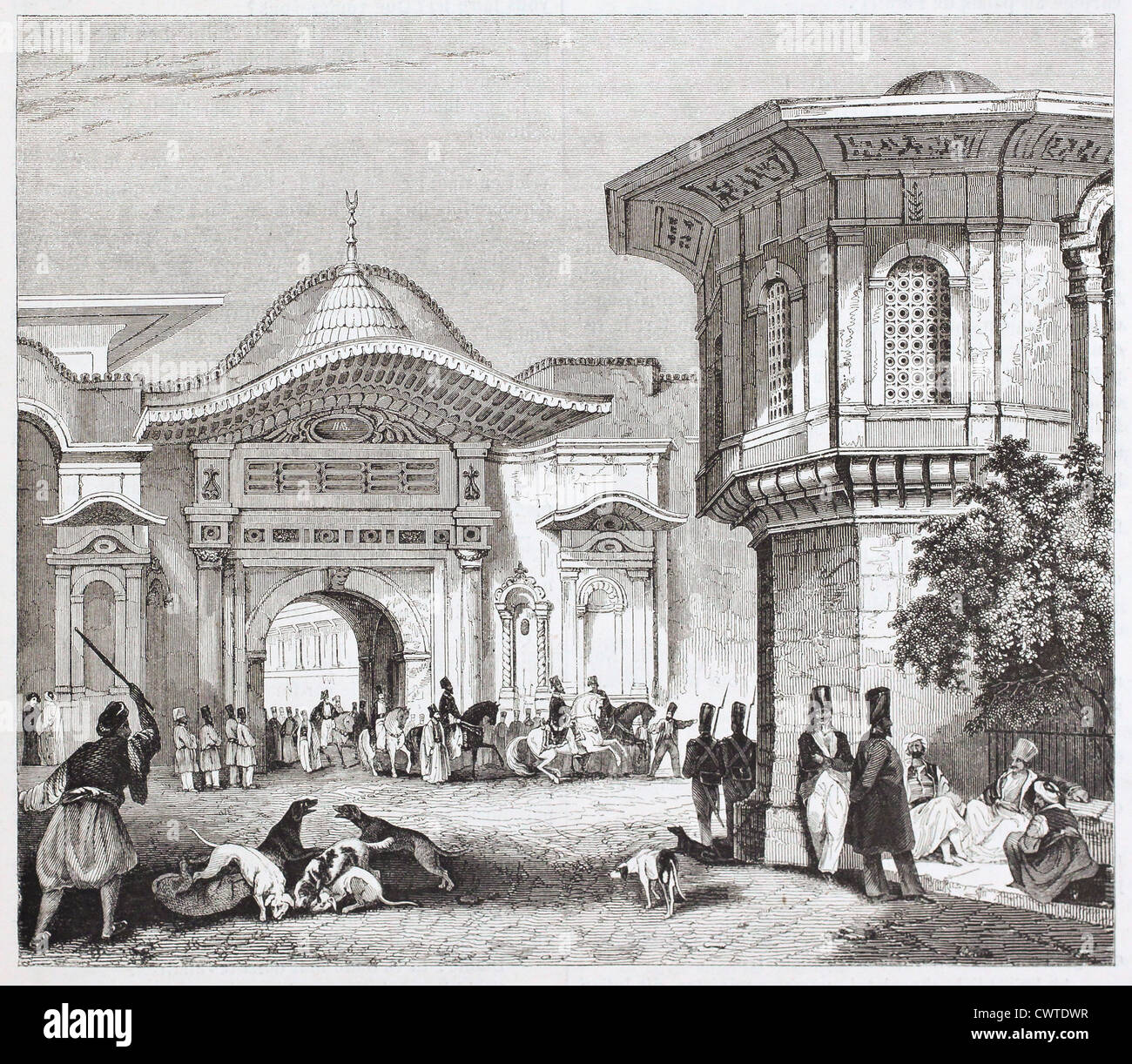 Sublime port old view, Constantinople Stock Photo