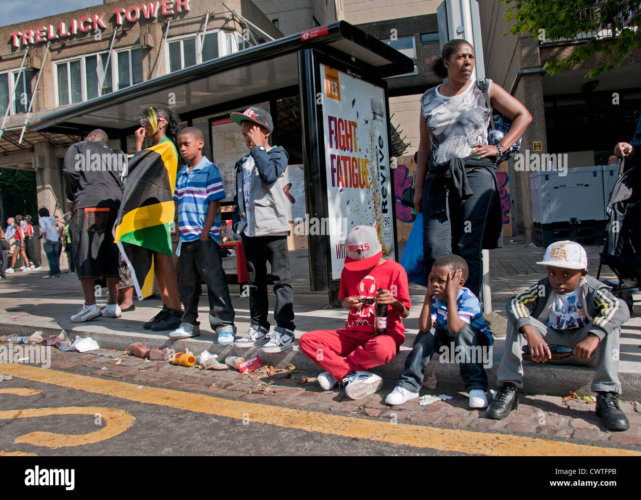 Particpants at Annual Notting Hill Carnival 2012 Stock Photo