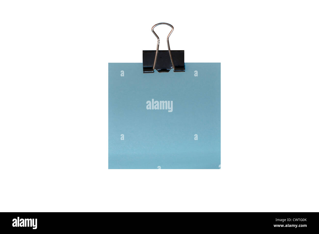 Memo holder with blank card isolated on a white background Stock Photo