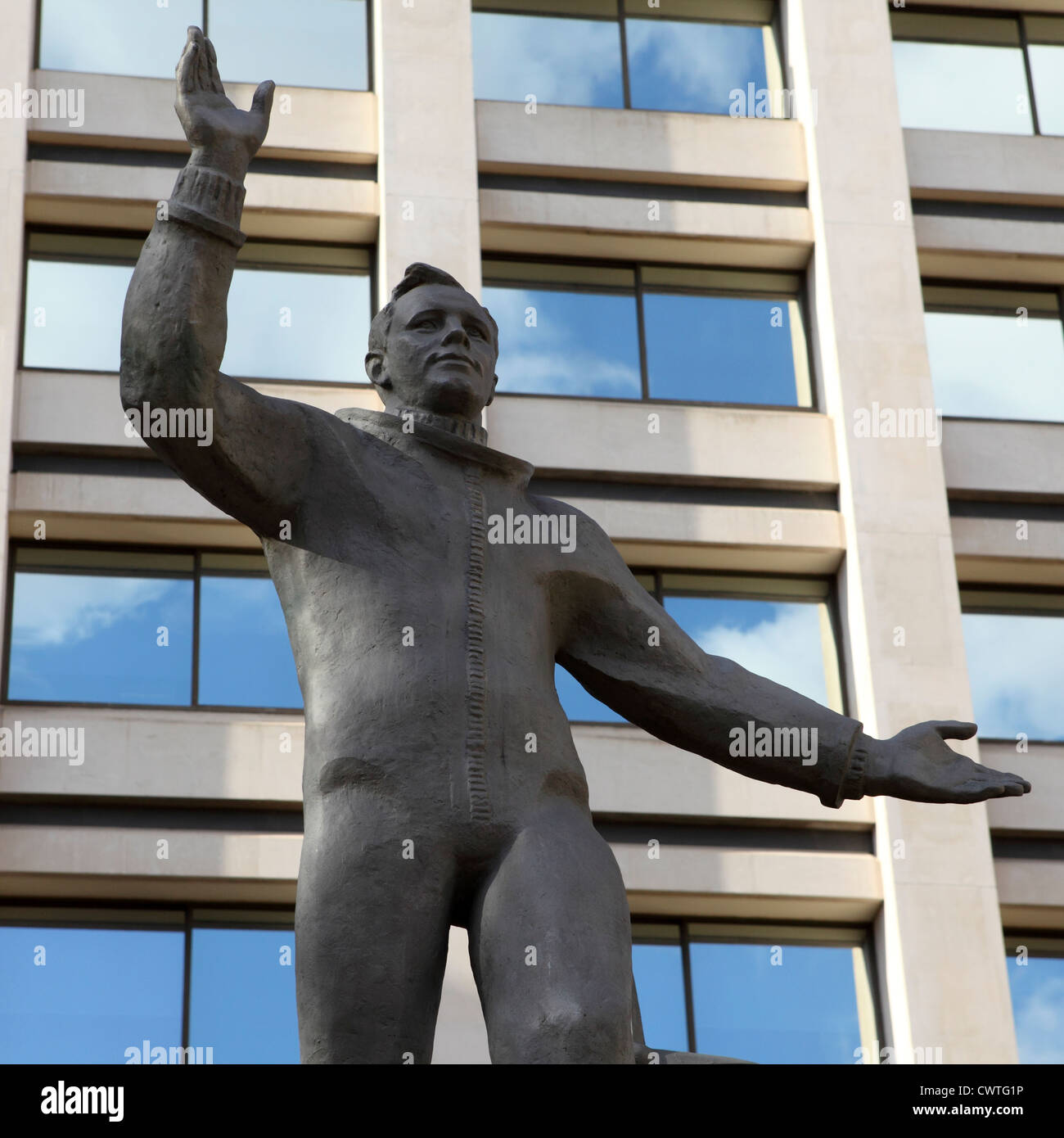 Statue of Yuri Gagarin in London, England. Stock Photo