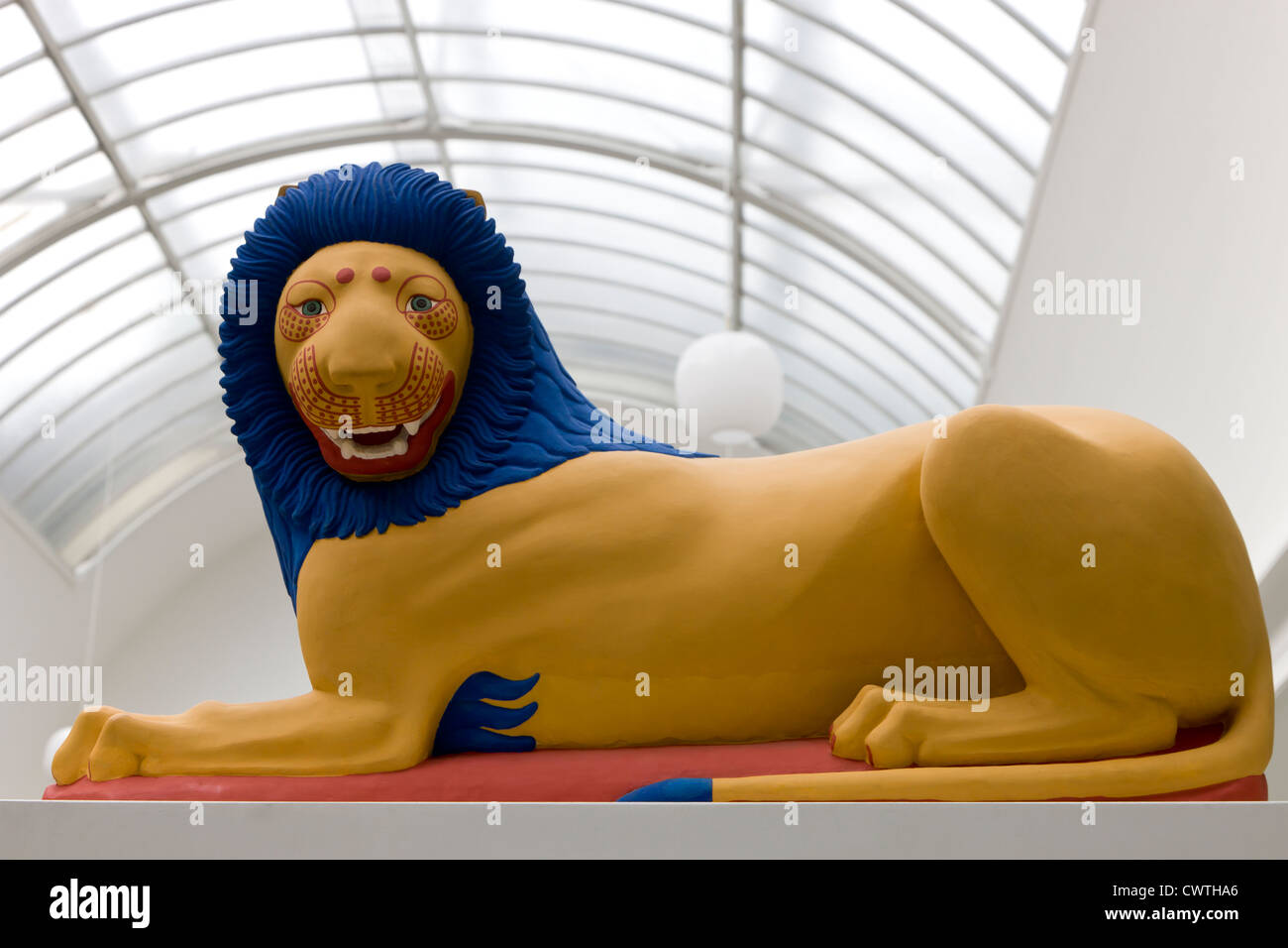 Reconstruction of a lion from a Greek tomb Stock Photo