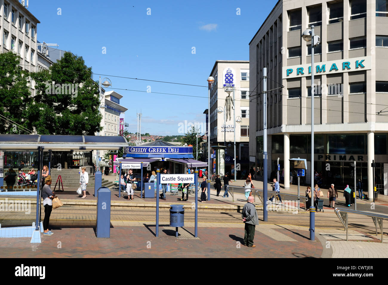 Sheffield City Super Tram. Stock Photo