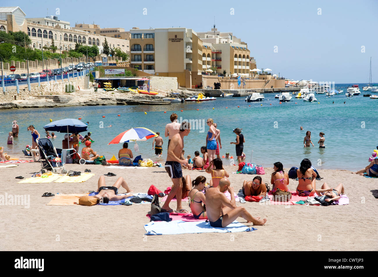 Malta St Julians Beach Stock Photos Malta St Julians