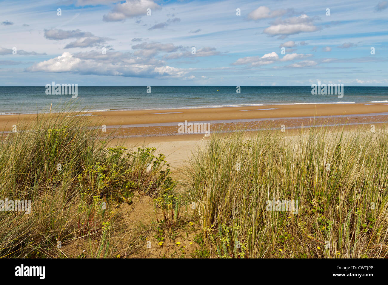Omaha Beach, one of the D-Day beaches of Normandy, France Stock Photo