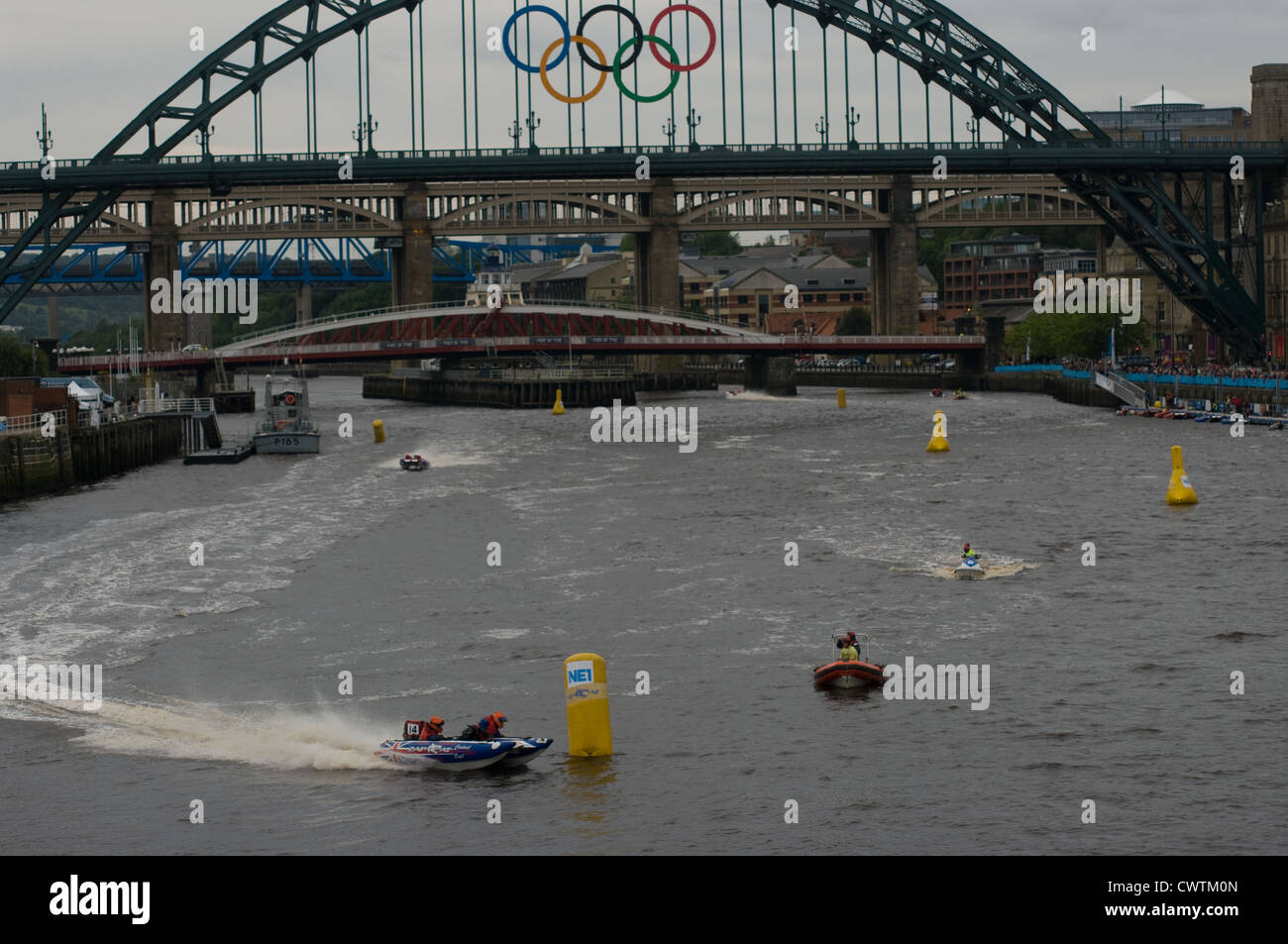 Powerboat racing returns to the River Tyne with a two day Zapcat meeting sponsored by NE1 Stock Photo