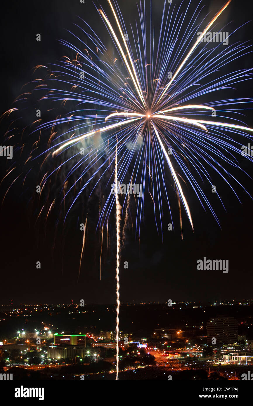 4th of July Fireworks display over Austin, Texas Stock Photo Alamy