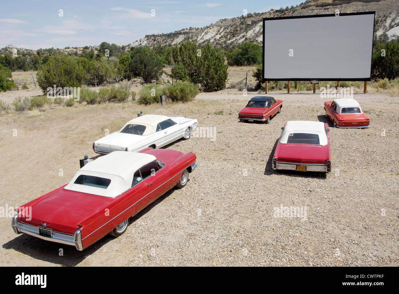 Shooting Star DriveIn Airstream Park in Escalante, Utah Stock Photo