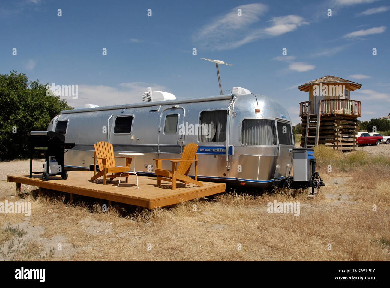 Shooting Star DriveIn Airstream Park in Escalante, Utah Stock Photo