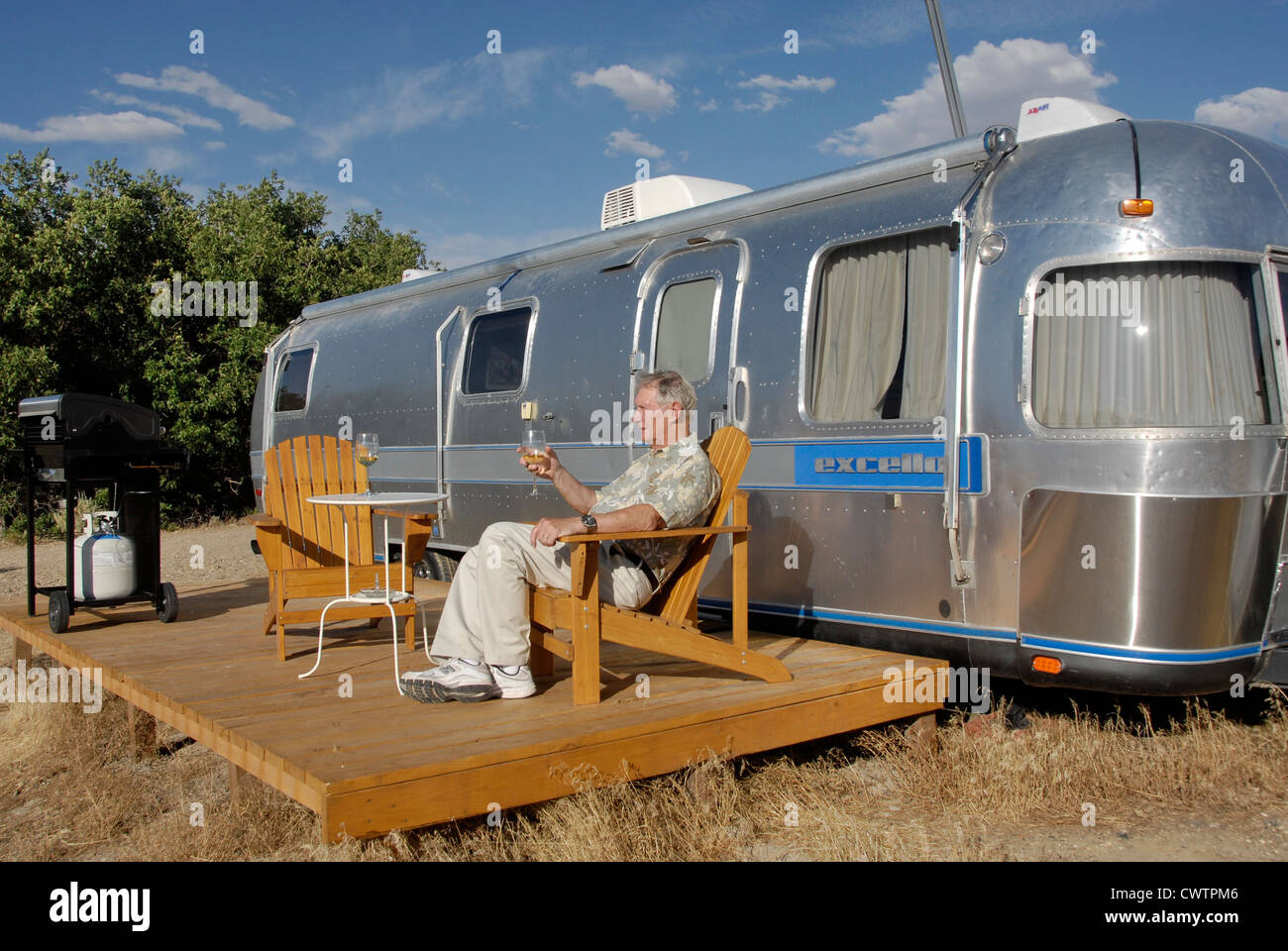 Shooting Star DriveIn Airstream Park in Escalante, Utah Stock Photo