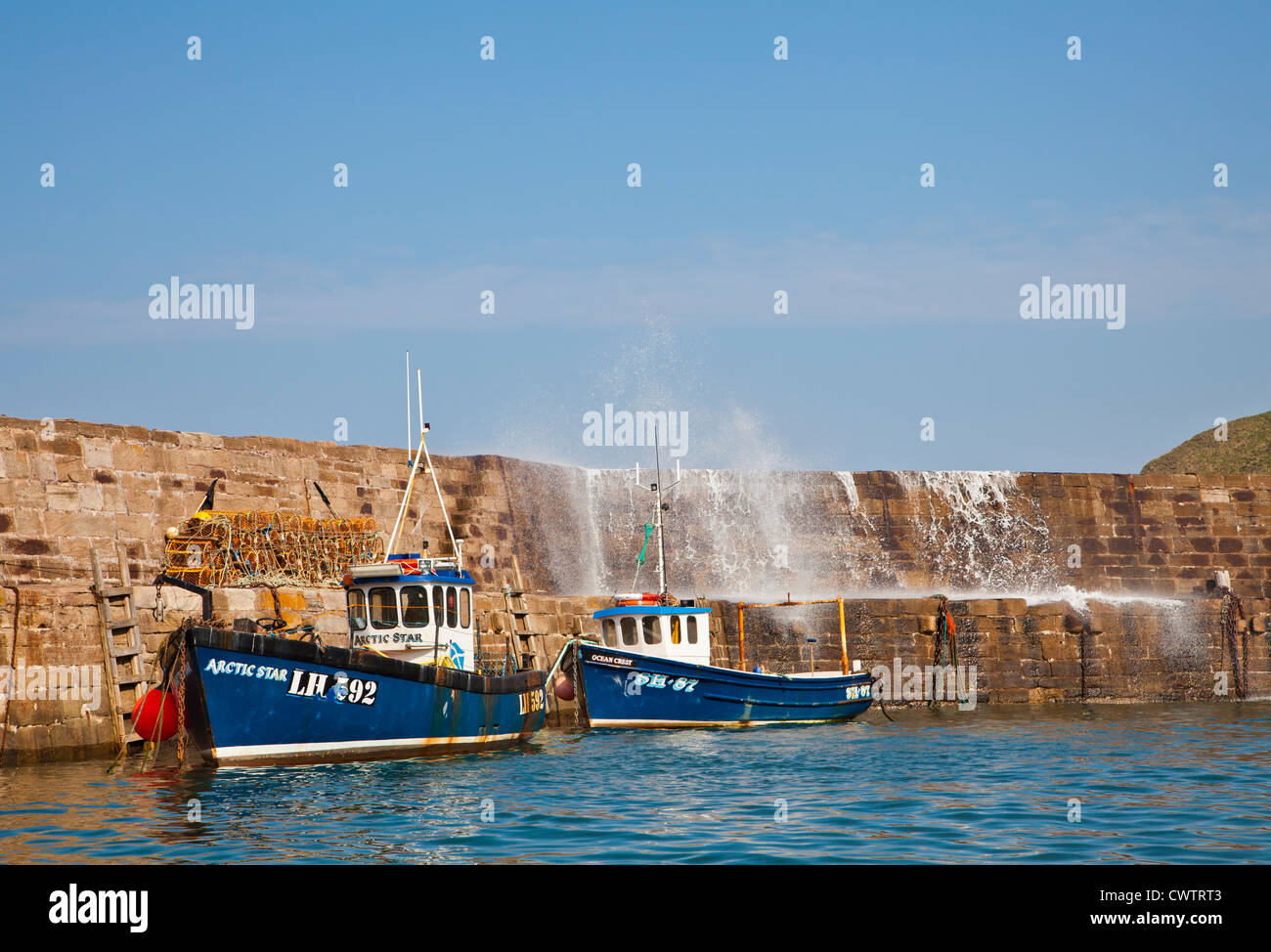 Cove harbour, Scottish Borders, Scotland Stock Photo Alamy