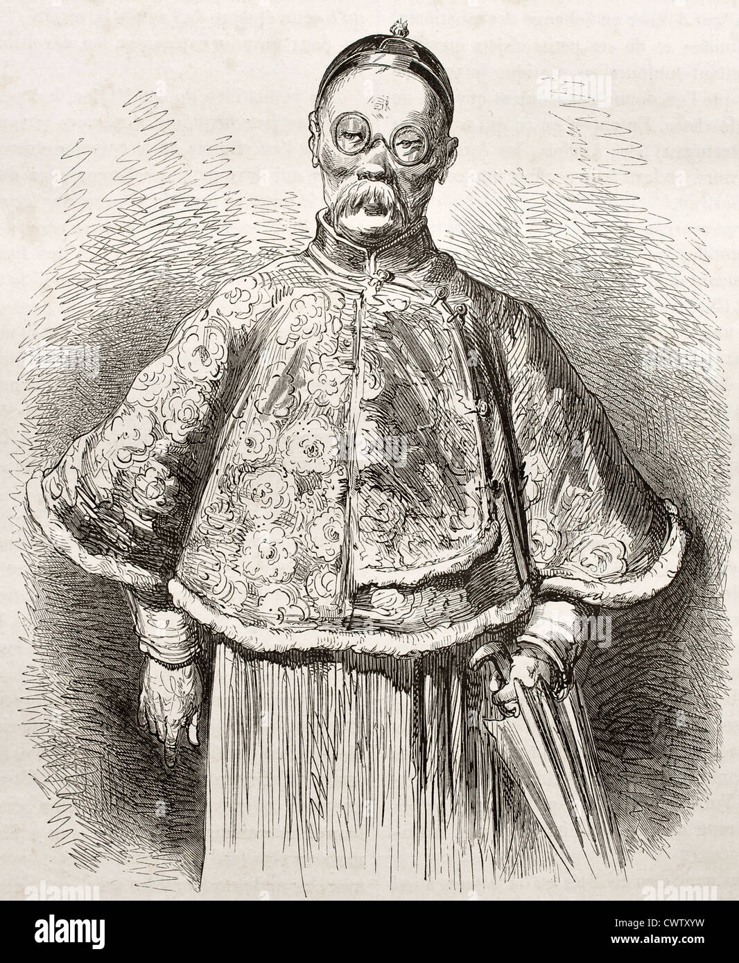 Old portrait of a Chinese merchant Stock Photo Alamy Old portrait of a Chinese merchant Stock Photo Alamy