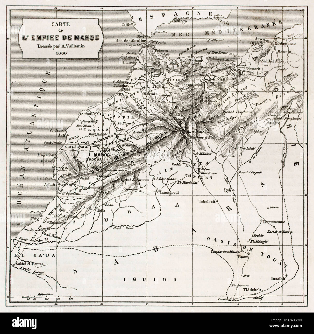 Morocco old map Stock Photo