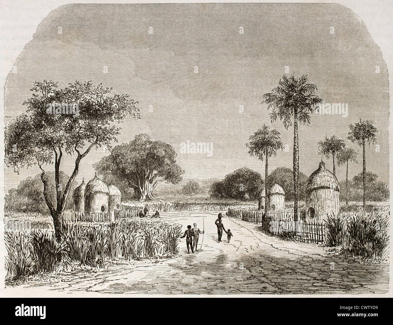 Belenia village old view, Sudan Stock Photo