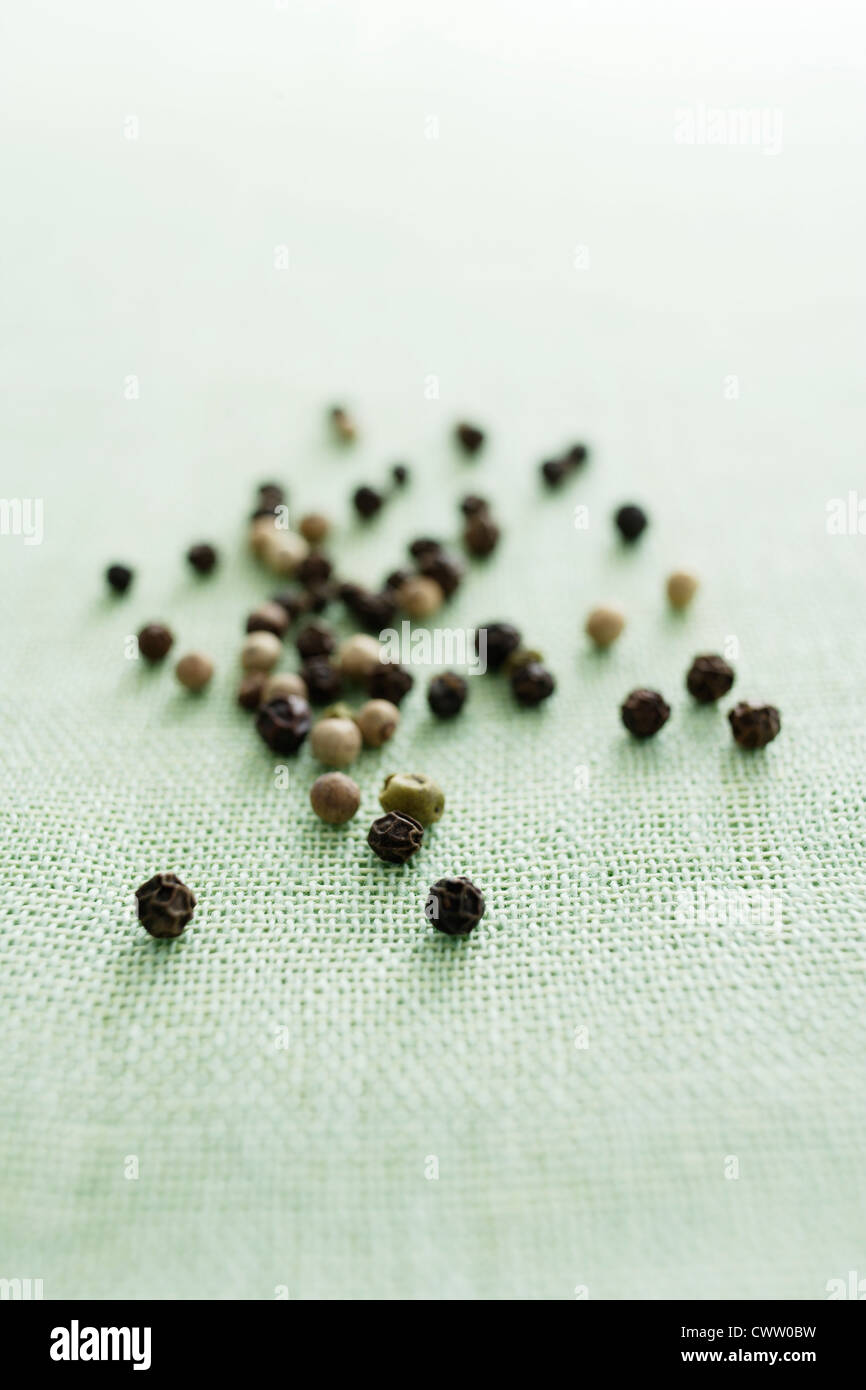 Black peoppercorns Stock Photo