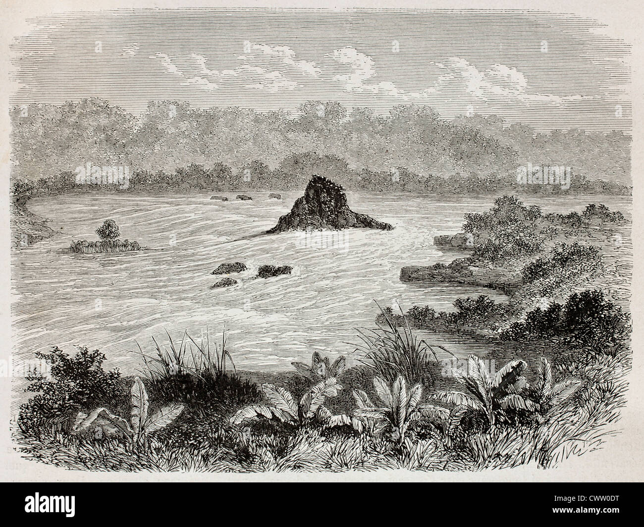 Old illustration of Karuma falls Stock Photo Alamy
