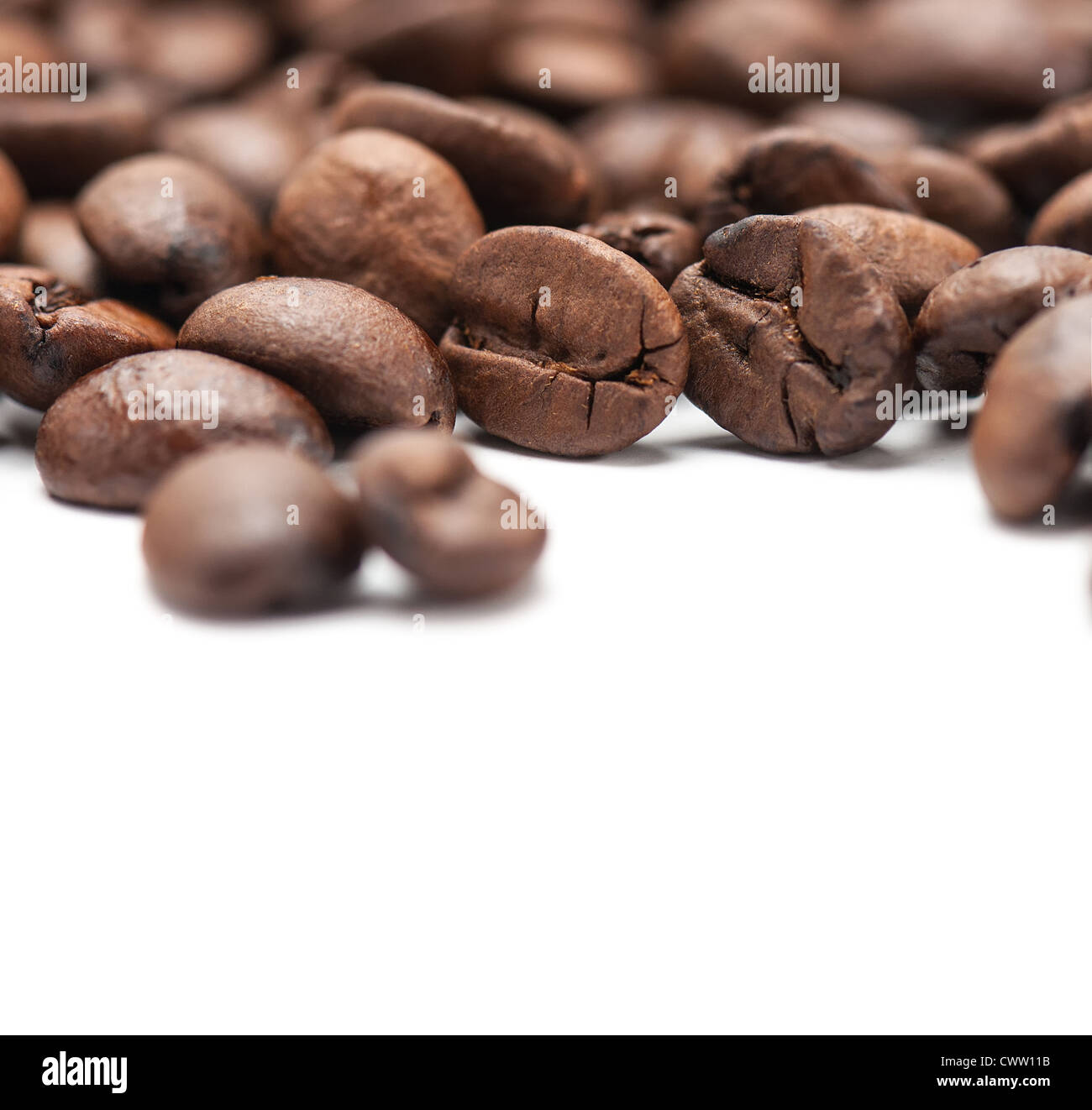 Coffee beans on white background Stock Photo - Alamy