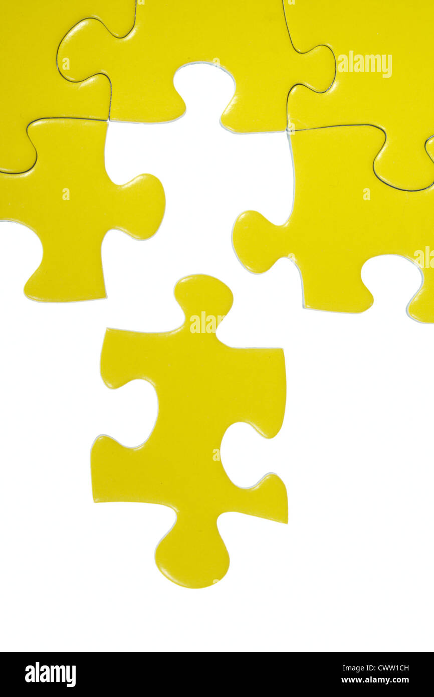 Pieces of puzzle isolated on white background Stock Photo - Alamy