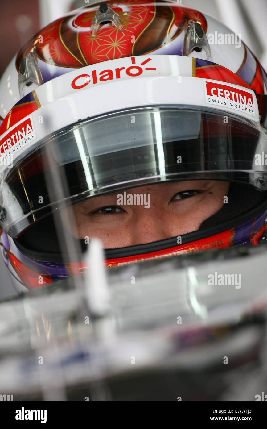 Kamui Kobayashi (Sauber F1) British Grand Prix, Silverstone UK. Formula One, F1 Stock Photo