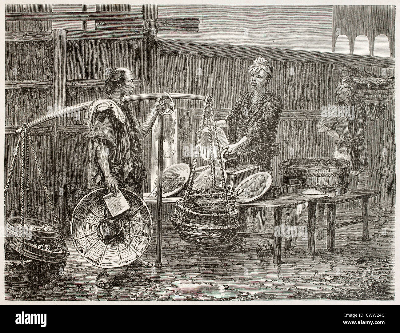 Fish market painting hires stock photography and images Alamy