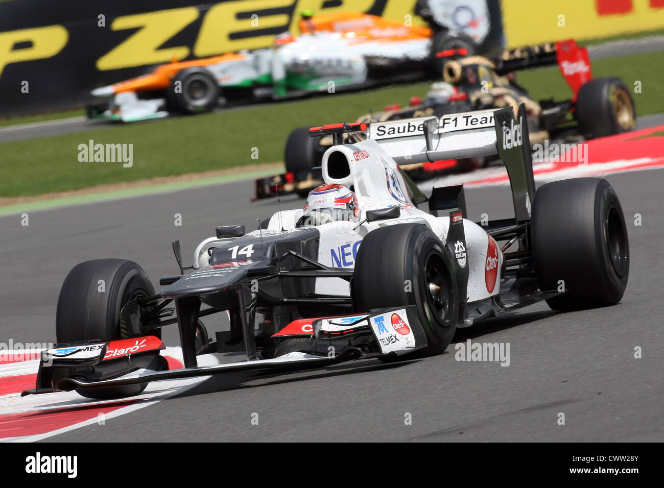 Kamui Kobayashi (Sauber F1) British Grand Prix, Silverstone UK. Formula One, F1 Stock Photo