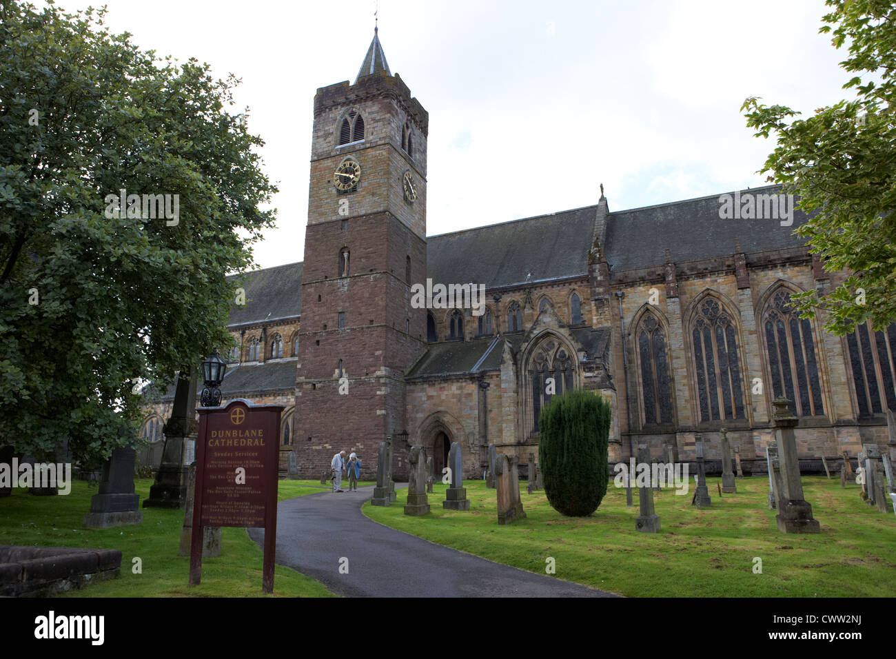 dunblane medieval church cathedral scotland uk Stock Photo