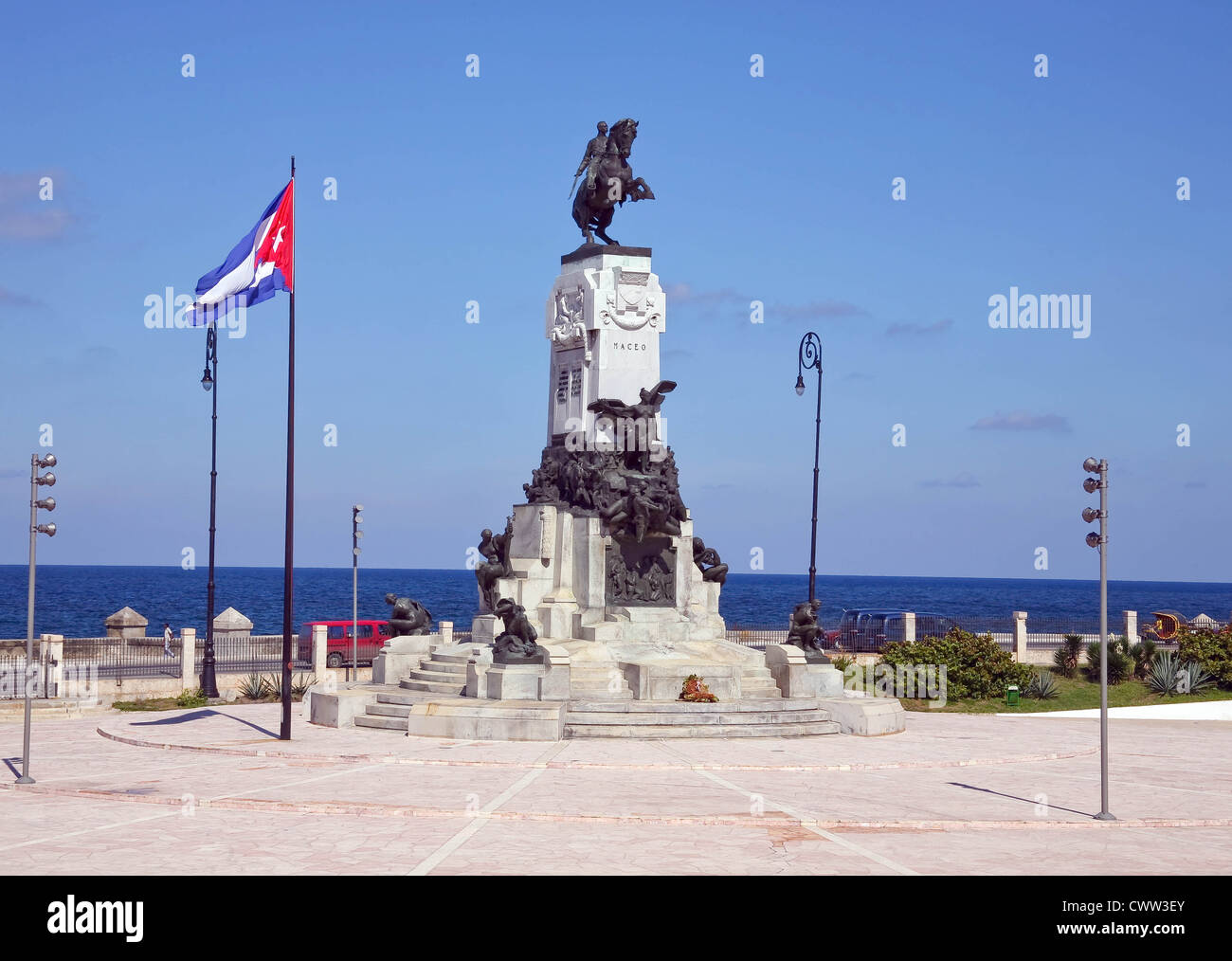 Monumento (Monument) a Antonio Maceo, Ave de Maceo Vedado, Ciudad de la Habana, Havana, Cuba Stock Photo