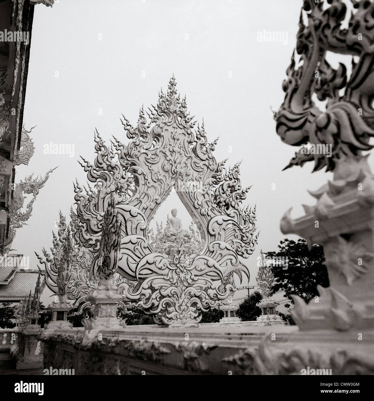 Wat Rong Khun White Temple Chiang Rai in Thailand in Southeast Asia Far ...