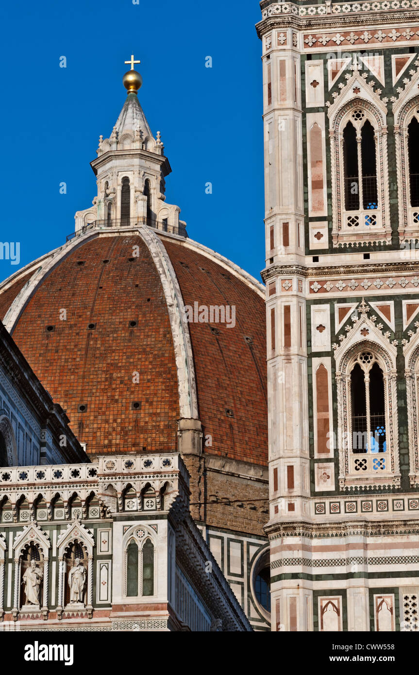 The Duomo and Campanile tower Florence Tuscany Italy Stock Photo