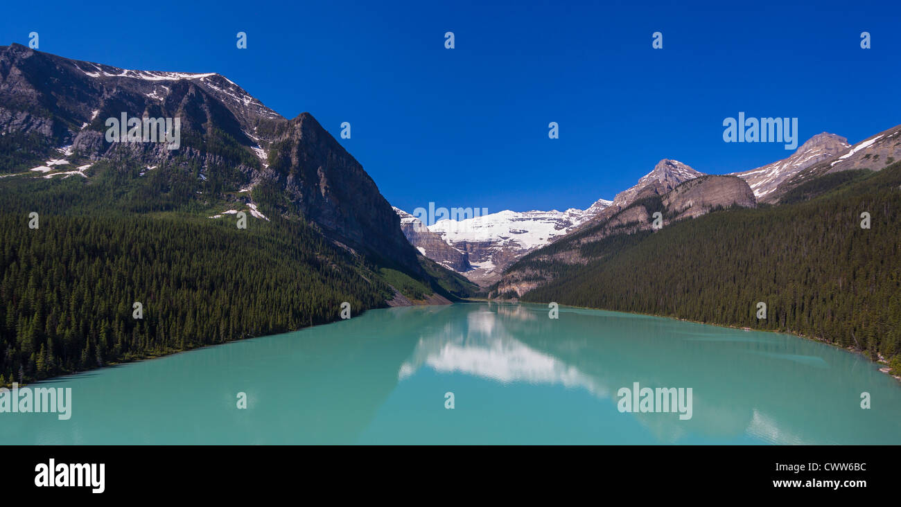ALBERTA, CANADA - Lake Louise, a glacial lake in Banff National Park. Stock Photo
