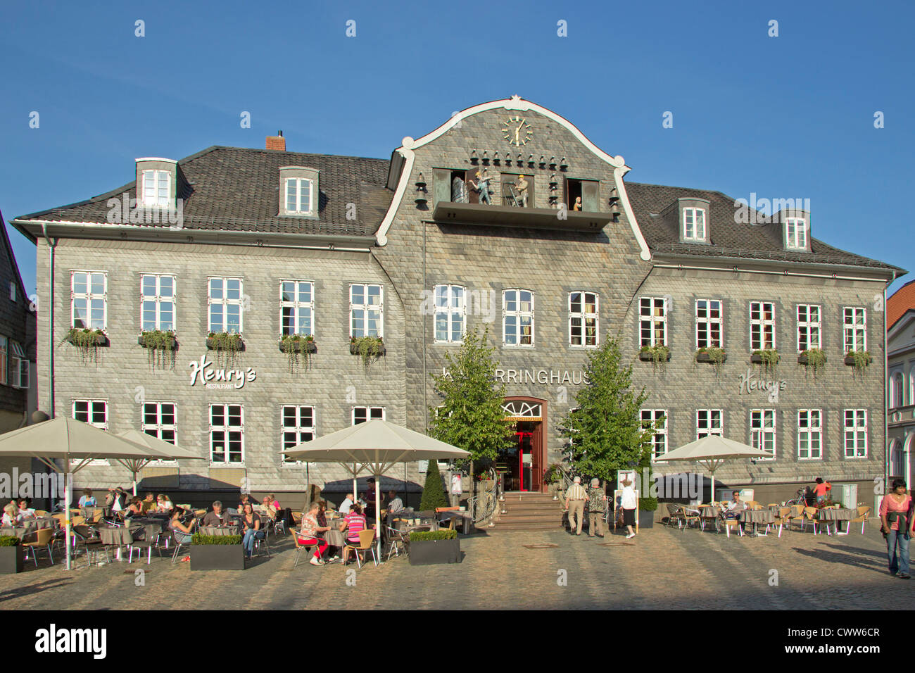 treasure chamber with mining chimes, market square, Goslar, Harz Mountains, Germany Stock Photo