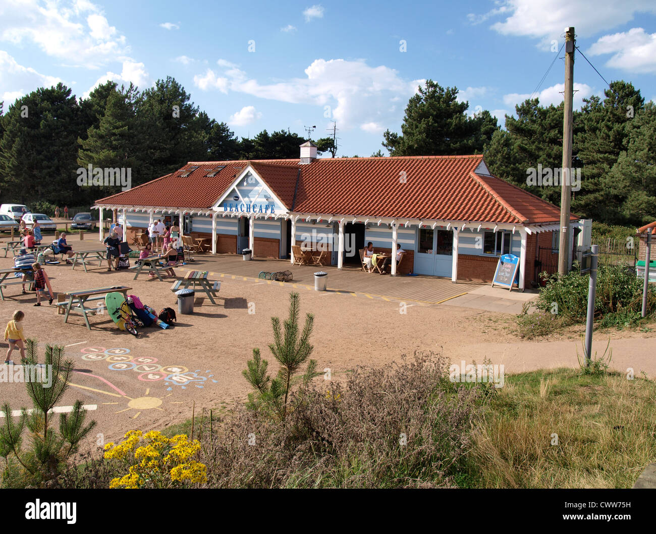 Beachcafe, Wells-Next-The-Sea, Norfolk, UK Stock Photo