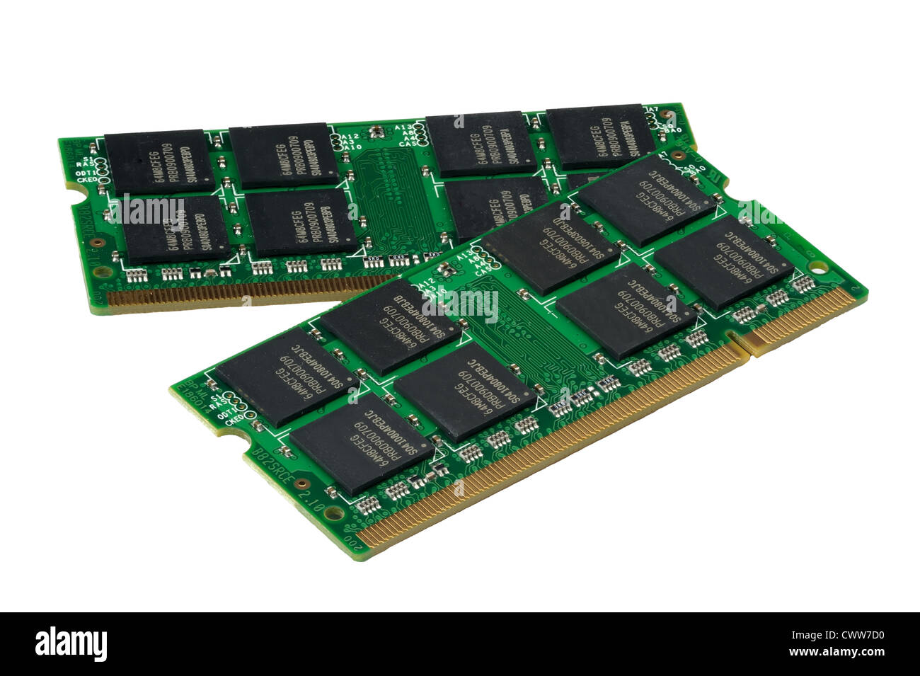Computer accessories, the laptop memory, isolated, hyper DoF. Stock Photo