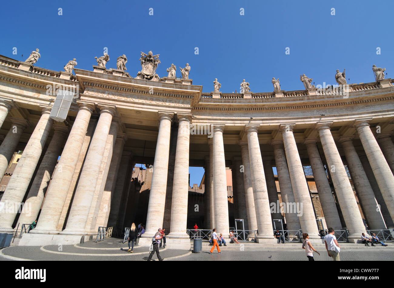 Saint Peter Rennaissance Tourists heading to Saint Peter basilica, famous late Renaissance ...