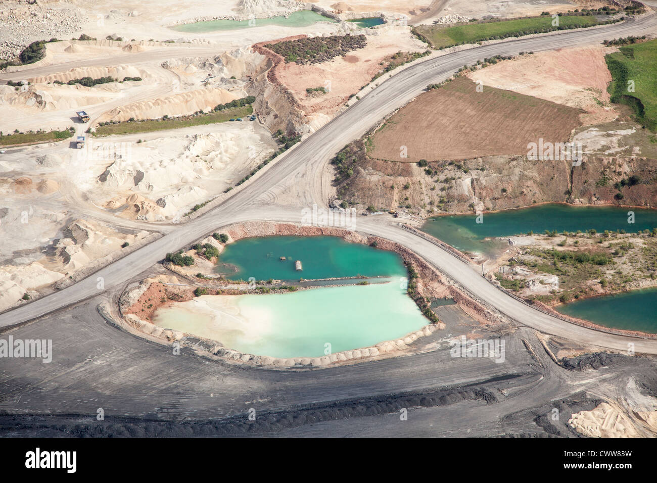 LaFarge limestone quarry, Whitwell, Derbyshire Stock Photo Alamy