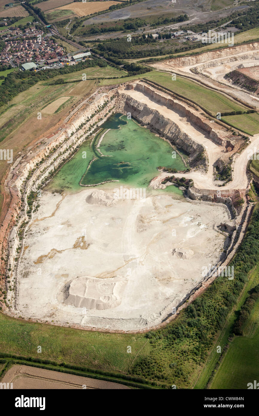 LaFarge limestone quarry, Whitwell, Derbyshire Stock Photo Alamy