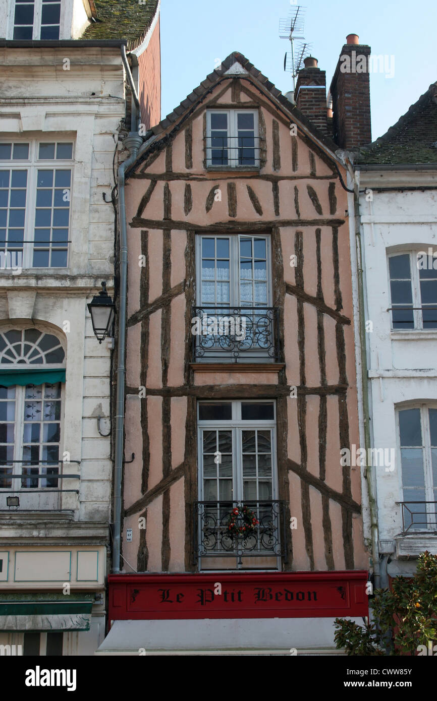 French traditional house in Sens Stock Photo