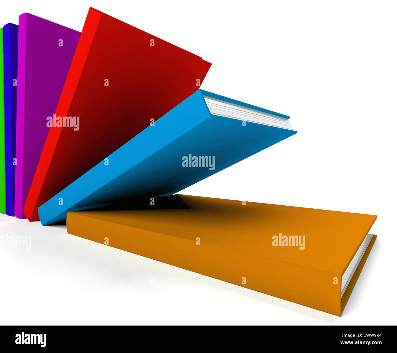 Books On A Shelf Showing Learning Or Education Stock Photo Alamy